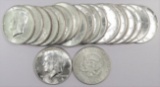Lot of (20) 1964 D Kennedy Half Dollars 90% Silver.