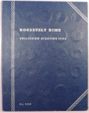 Lot of (33) Roosevelt Dimes 1946-1957 D in vintage Whitman Coin Folder 90% Silver.
