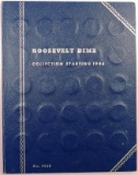 Lot of (48) Roosevelt Dimes in vintage Whitman Coin Folder 1946-1964 D 90% Silver.