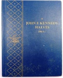 Lot of (7) Silver Kennedy Half Dollars in vintage Whitman Coin Album includes 1964, 1964 D, 1965,