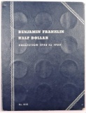 Lot of (20) Franklin Half Dollars in vintage Whitman Coin Folder misc 1950 D-1963.