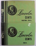 Lot of (2) vintage Meghrig Coin Albums with Lincoln Cents misc 1914-1970 S containing (108) Coins.