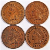 Lot of (4) Indian Head Cents includes 1902, 1903, 1904 & 1905.