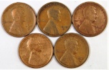 Lot of (5) Lincoln Wheat Cents includes 1911 D, 1912 D, 1913 S, 1914 S & 1915 S.