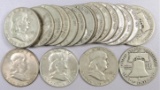 Lot of (22) Franklin Half Dollars includes 1948 D, (20) 1952 S & 1953 D.