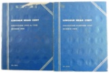 Lot of (135) Lincoln Cents 1909-1962 in (2) vintage Whitman Coin Folders 1 & 2.