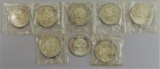 Lot of (8) 1968 Mexico 25 Pesos .720 Silver Olympic Games.