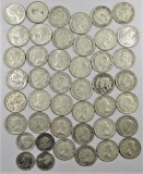 Lot of (44) Canada Silver (4) 5 & (20) 10 Cents 1902-1965.