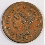 1851 Braided Hair Large Cent.
