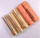 BU Lincoln Wheat Cent Lot includes Bank Wrapped (50) 1955 D & (50) 1957 D, Rolled (50) 1950 P, (46)
