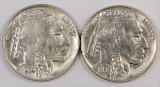 1934 P & 1936 P Buffalo Nickels Unc.