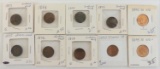 Lot of (10) misc Indian Head Cents 1883-1895.