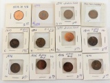 Lot of (10) misc Indian Head Cents 1893-1900.