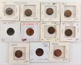 Lot of (11) misc Indian Head Cents 1893-1907.