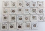 Lot of (22) Mixed Date Barber Dimes.