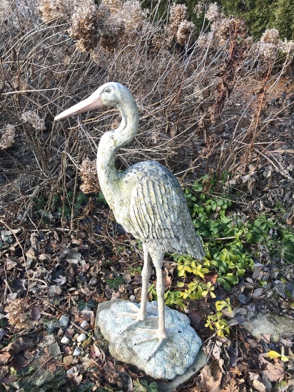 Stork yard art