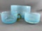 Vintage Blue Glass Bowls