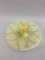 Vintage Yellow Etched Candy Platter
