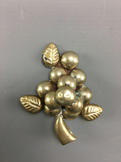 Sterling Silver Grape Design Pin
