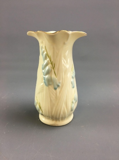 Vintage Belleek floral design vase