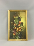 Vintage framed fruit print