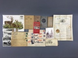 Group of antique letters,marriage license and more