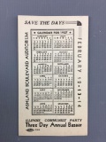 Vintage 1937 pocket calendar