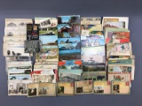 Large group of vintage postcards and more