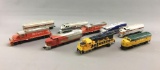 Group of 9 HO train engines and more