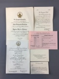 Official Inaugural Ball invites for John F. Kennedy and Lyndon Johnson