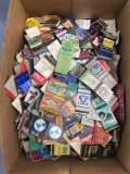 Large group of antique match covers