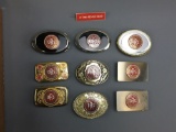 Group of 9 Ottawa Rescue Squad belt buckles