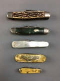 Group of 5 vintage pocket knives