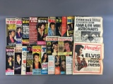 Group of vintage tabloid magazines about Elvis