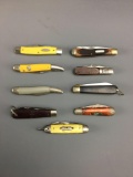 Group of 9 vintage pocket knives