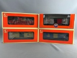 Group of Lionel Train Cars 3 Holiday Themed New