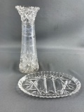 2 Pieces of Clear Cut Glass
