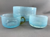 Vintage Blue Glass Bowls