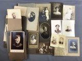 Large group of antique photographs