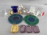 Group of Small Glass Items including Gypsy Maid Perfume bottle