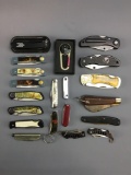 Group of 20 pocket knives
