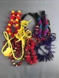 Costume jewelry lot colorful Wooden type