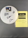 U2 Autographed Full Size Drumhead