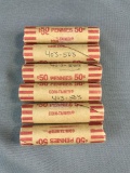 6 rolls of Wheat Pennies from the 40s-50s