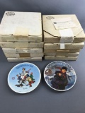 Norman Rockwell Collector Plates, some Christmas