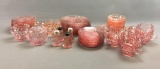 Group of 48 vintage pieces Pink Depression Glass