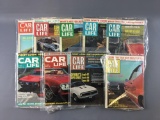 Group of 9 vintage 1960s Car Life magazines