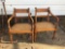 Group of two arm chairs with caned seats