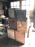 Group of six antique wooden tea shipping crates