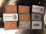Group of nine vintage cigar boxes